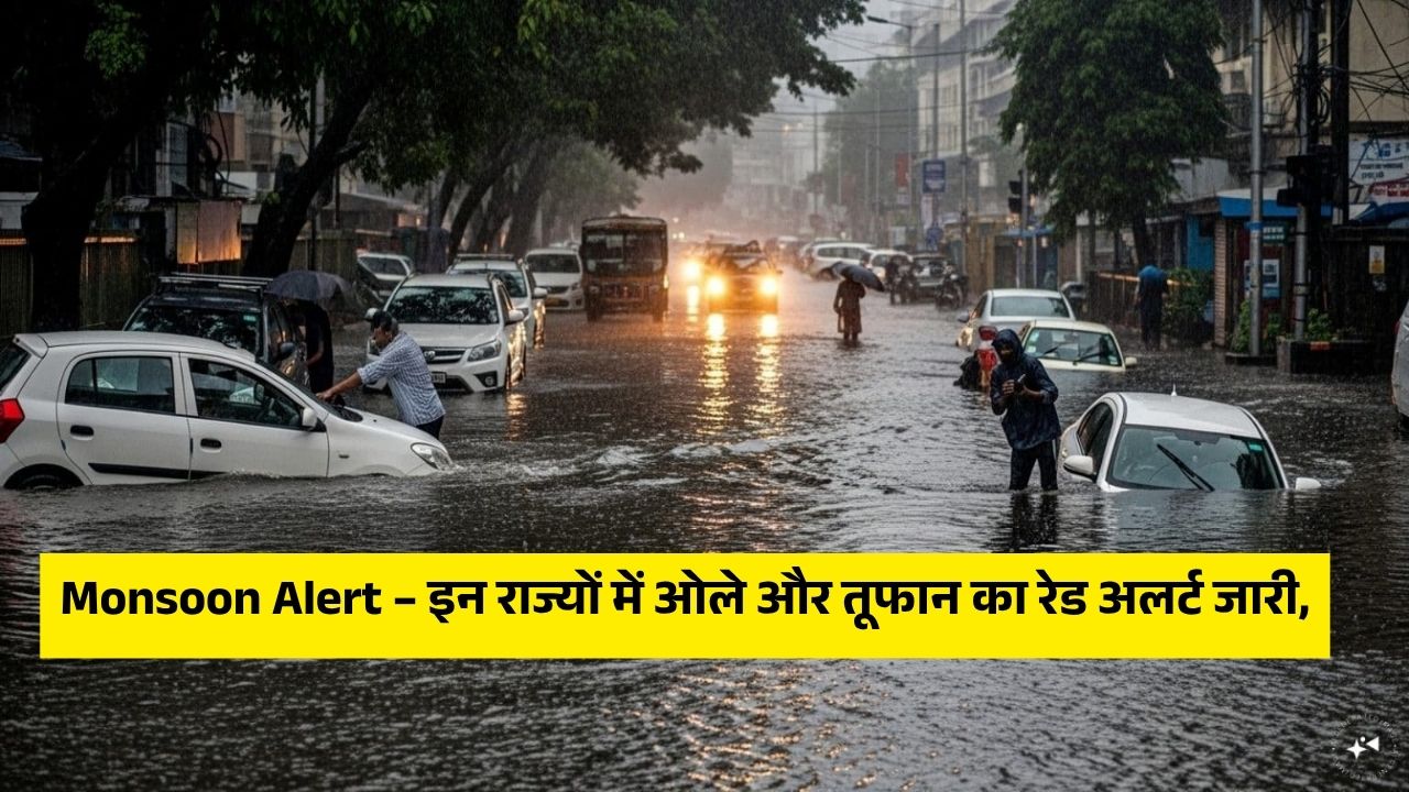 Monsoon Alert – इन राज्यों में ओले और तूफान का रेड अलर्ट जारी,