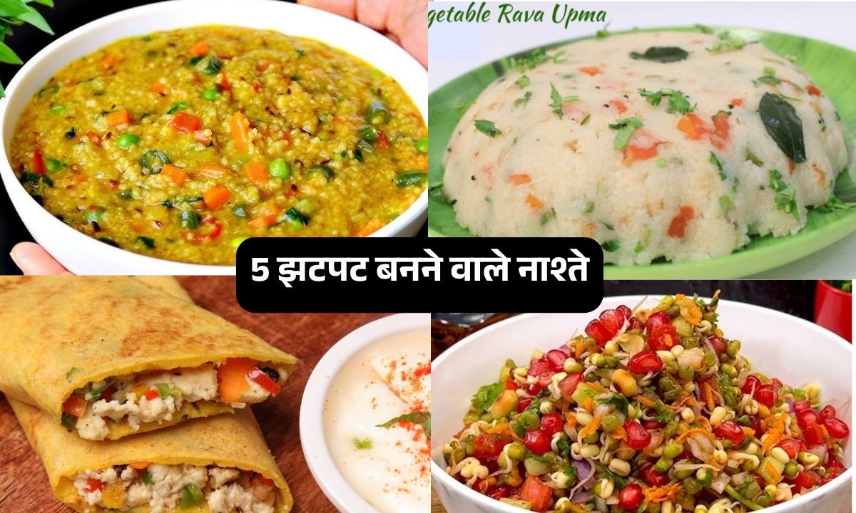 Breakfast Tips: घर के बड़ों के लिए बेस्ट हैं ये 5 झटपट बनने वाले नाश्ते, स्वाद और पोषण का परफेक्ट कॉम्बो